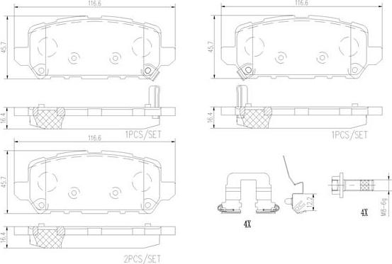 Brembo P28090N - Тормозные колодки, дисковые, комплект avtokuzovplus.com.ua