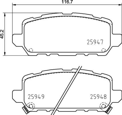 Brembo P 28 090 - Тормозные колодки, дисковые, комплект avtokuzovplus.com.ua