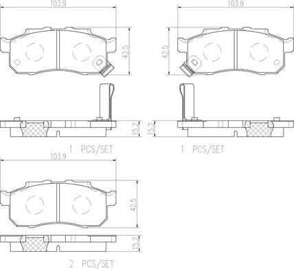 Brembo P28092N - Гальмівні колодки, дискові гальма autocars.com.ua