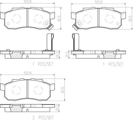 Brembo P 28 092 - Тормозные колодки, дисковые, комплект avtokuzovplus.com.ua