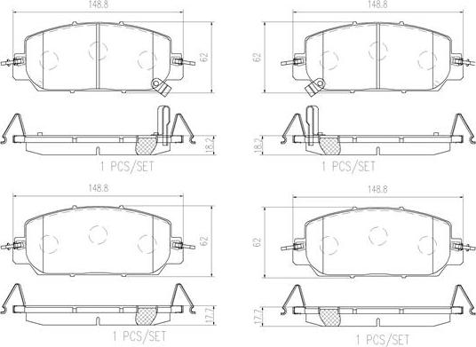 Brembo P28098N - Гальмівні колодки, дискові гальма autocars.com.ua