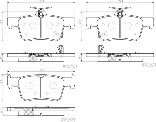 Brembo P28103N - Тормозные колодки, дисковые, комплект avtokuzovplus.com.ua