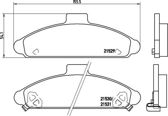 Brembo P 30 004 - Гальмівні колодки, дискові гальма autocars.com.ua