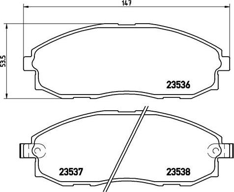 Brembo P30010N - Гальмівні колодки, дискові гальма autocars.com.ua