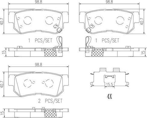 Brembo P30014N - Гальмівні колодки, дискові гальма autocars.com.ua