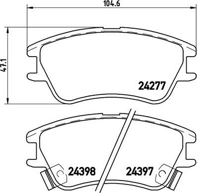 Brembo P 30 027 - Тормозные колодки, дисковые, комплект avtokuzovplus.com.ua