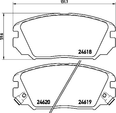 Brembo P30031N - Тормозные колодки, дисковые, комплект autodnr.net