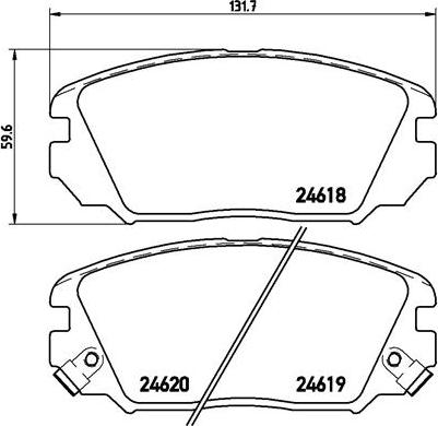 Brembo P 30 031 - Тормозные колодки, дисковые, комплект autodnr.net