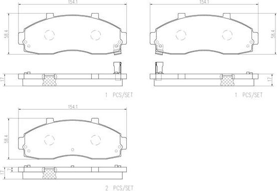 Brembo P30044N - Гальмівні колодки, дискові гальма autocars.com.ua
