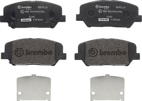 Brembo P 30 065X - Гальмівні колодки, дискові гальма autocars.com.ua