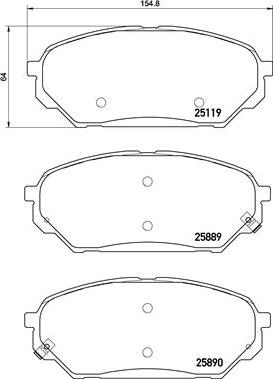 Brembo P30071N - Тормозные колодки, дисковые, комплект avtokuzovplus.com.ua