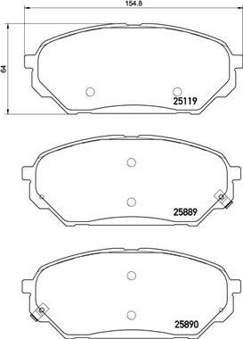 Brembo P 30 071 - Тормозные колодки, дисковые, комплект avtokuzovplus.com.ua