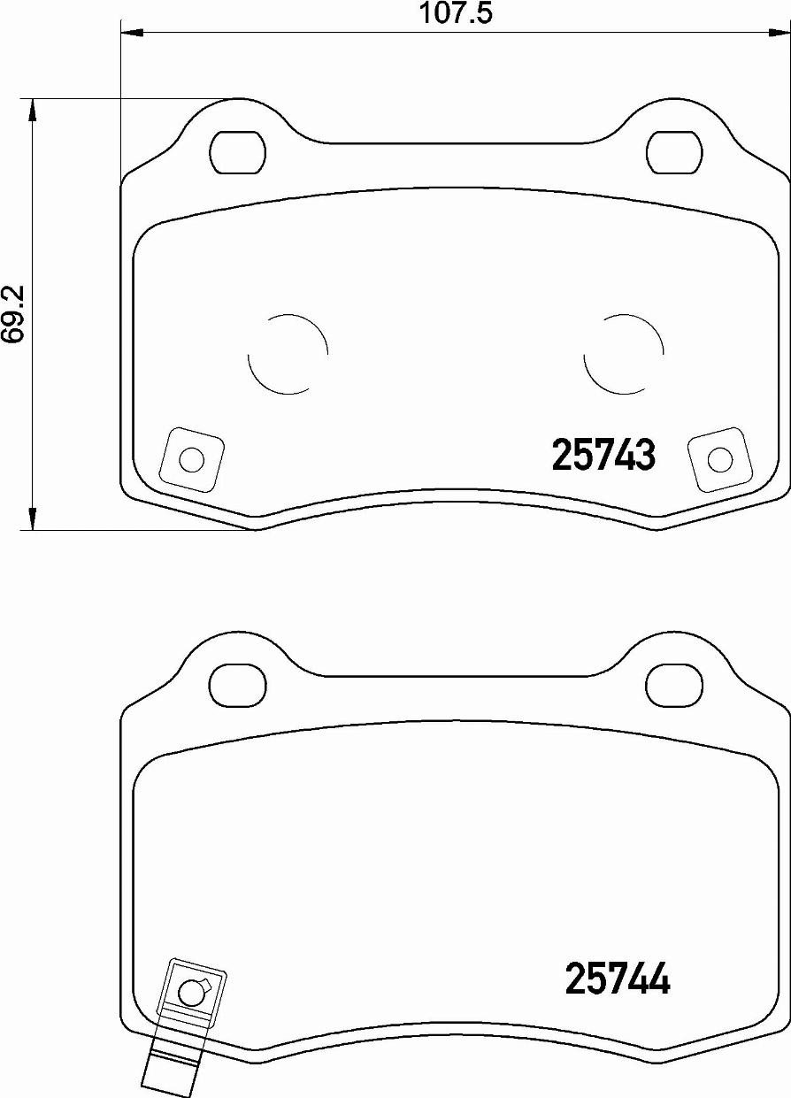 Brembo P 30 074E - Тормозные колодки, дисковые, комплект autodnr.net