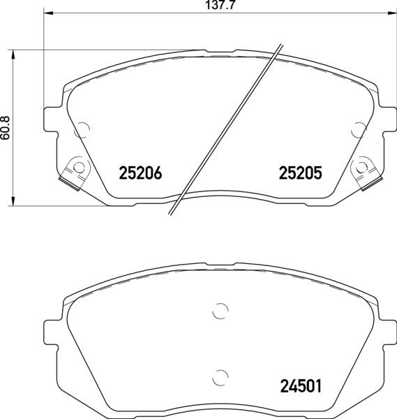 Brembo P 30 093E - Гальмівні колодки, дискові гальма autocars.com.ua