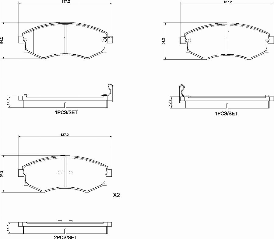 Brembo P30097N - Тормозные колодки, дисковые, комплект autodnr.net