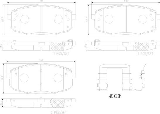 Brembo P30099N - Гальмівні колодки, дискові гальма autocars.com.ua