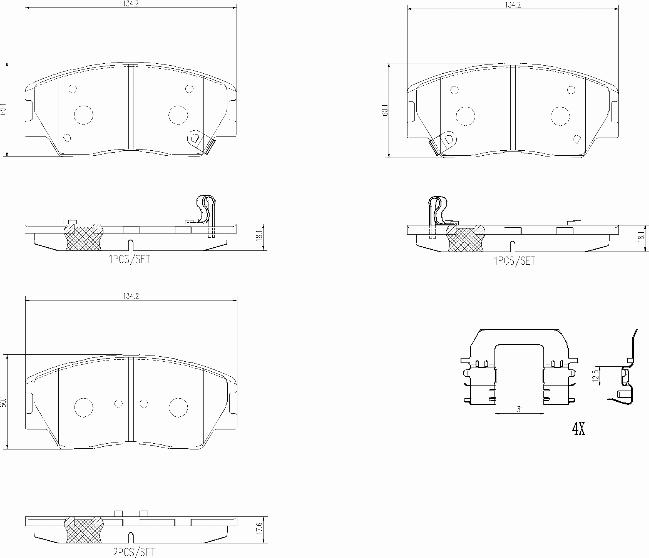 Brembo P30121N - Гальмівні колодки, дискові гальма autocars.com.ua