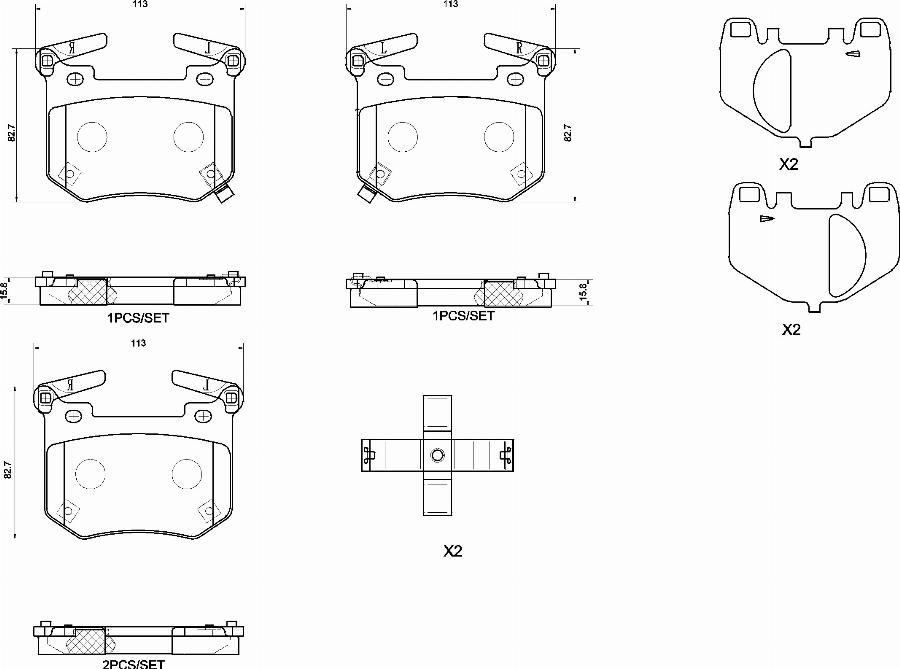 Brembo P30124N - Тормозные колодки, дисковые, комплект avtokuzovplus.com.ua