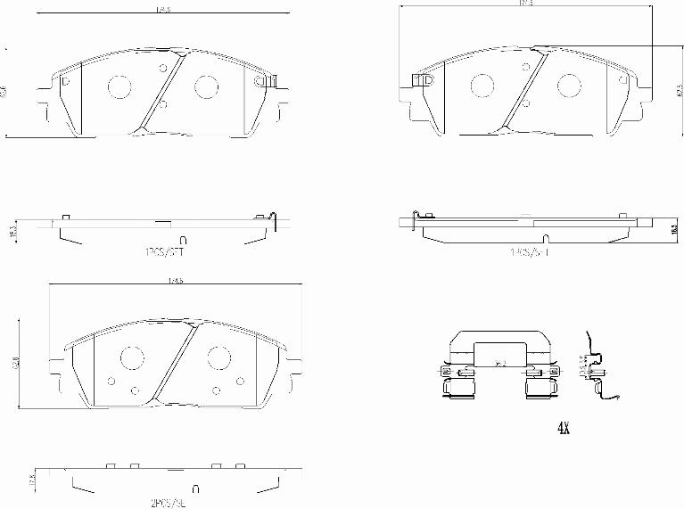 Brembo P 30 144 - Гальмівні колодки, дискові гальма autocars.com.ua
