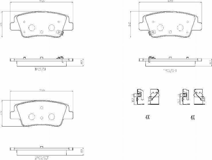 Brembo P30152N - Гальмівні колодки, дискові гальма autocars.com.ua