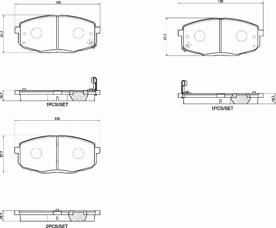 Brembo P 30 156 - Тормозные колодки, дисковые, комплект autodnr.net