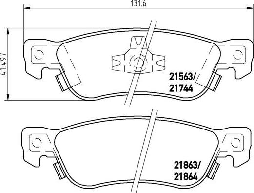 Brembo P 34 003 - Гальмівні колодки, дискові гальма autocars.com.ua