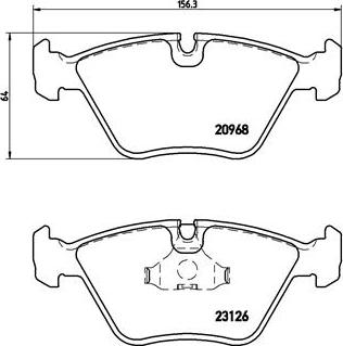 Brembo P 36 007 - Тормозные колодки, дисковые, комплект avtokuzovplus.com.ua