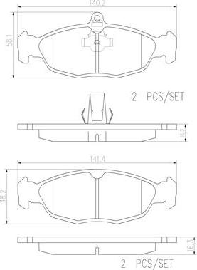 Brembo P36017N - Тормозные колодки, дисковые, комплект avtokuzovplus.com.ua