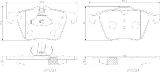 Brembo P36028N - Гальмівні колодки, дискові гальма autocars.com.ua