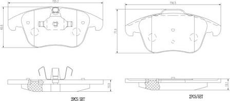 Brembo P36030N - Гальмівні колодки, дискові гальма autocars.com.ua