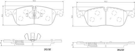 Brembo P36035N - Гальмівні колодки, дискові гальма autocars.com.ua