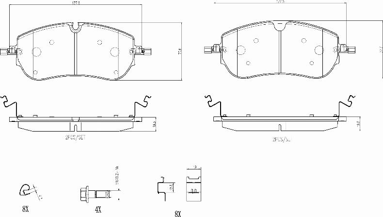 Brembo P36038N - Тормозные колодки, дисковые, комплект autodnr.net