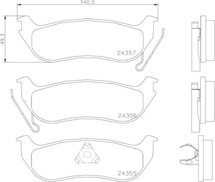 Brembo P 37 009 - Тормозные колодки, дисковые, комплект avtokuzovplus.com.ua