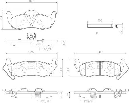 Brembo P37011N - Гальмівні колодки, дискові гальма autocars.com.ua