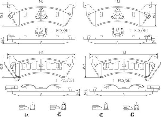 Brembo P37012N - Гальмівні колодки, дискові гальма autocars.com.ua