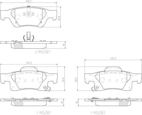 Brembo P37016N - Гальмівні колодки, дискові гальма autocars.com.ua