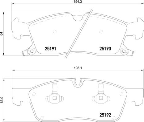 Brembo P 37 017X - Тормозные колодки, дисковые, комплект avtokuzovplus.com.ua