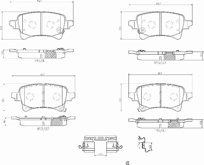 Brembo P37029N - Гальмівні колодки, дискові гальма autocars.com.ua