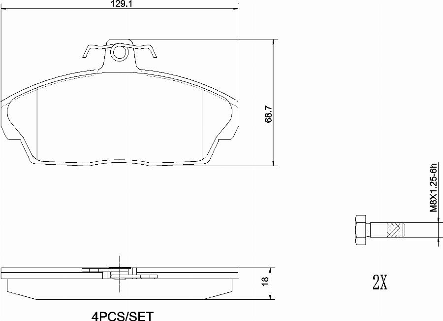 Brembo P44010N - Тормозные колодки, дисковые, комплект autodnr.net