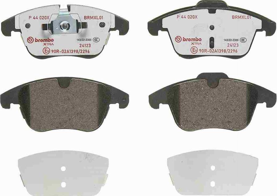 Brembo P 44 020X - Гальмівні колодки, дискові гальма autocars.com.ua