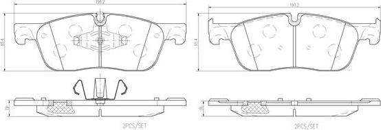 Brembo P44026N - Тормозные колодки, дисковые, комплект autodnr.net