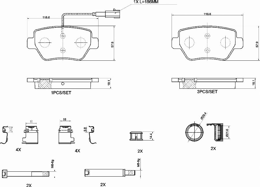 Brembo P 48 004 - Гальмівні колодки, дискові гальма autocars.com.ua