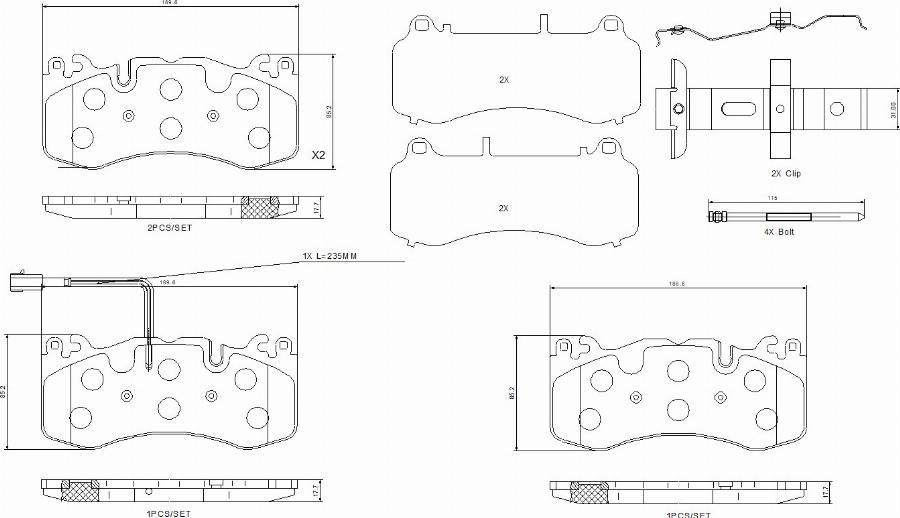 Brembo P 48 005 - Тормозные колодки, дисковые, комплект avtokuzovplus.com.ua