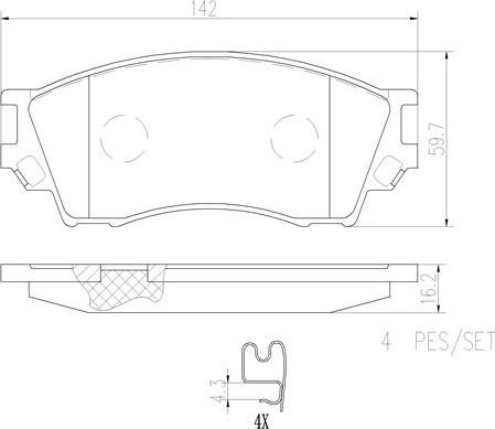 Brembo P49019N - Гальмівні колодки, дискові гальма autocars.com.ua