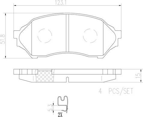 Brembo P49027N - Гальмівні колодки, дискові гальма autocars.com.ua