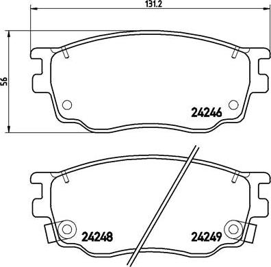 Brembo P 49 033 - Гальмівні колодки, дискові гальма autocars.com.ua