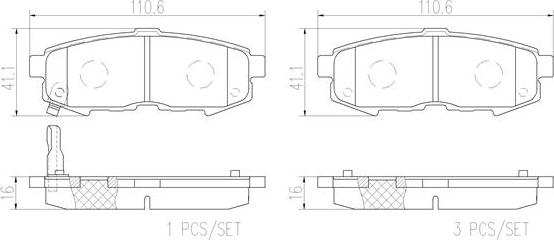 Brembo P49042N - Гальмівні колодки, дискові гальма autocars.com.ua