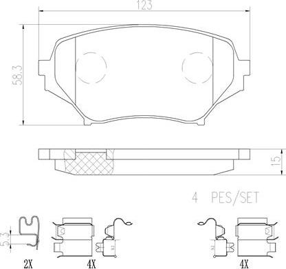 Brembo P49043N - Тормозные колодки, дисковые, комплект autodnr.net