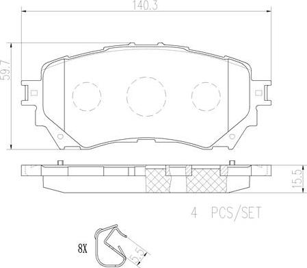 Brembo P49048N - Тормозные колодки, дисковые, комплект avtokuzovplus.com.ua