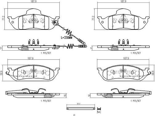 Brembo P50039N - Тормозные колодки, дисковые, комплект avtokuzovplus.com.ua